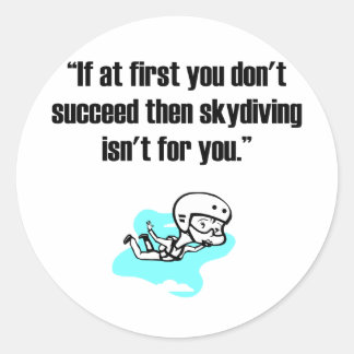 Skydiving Runt Klistermärke