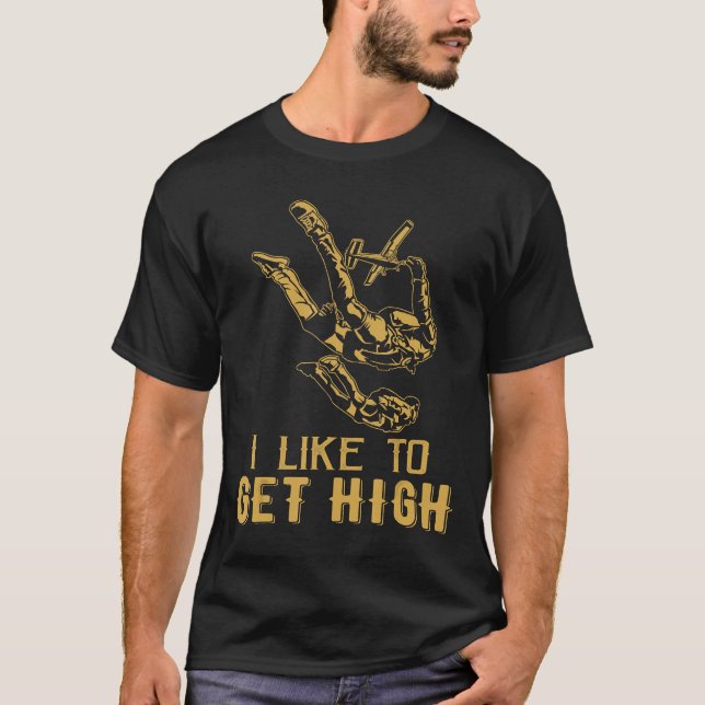 Skydiving Shirt Hämta Extreme SpP med hög Fallskär T (Framsida)