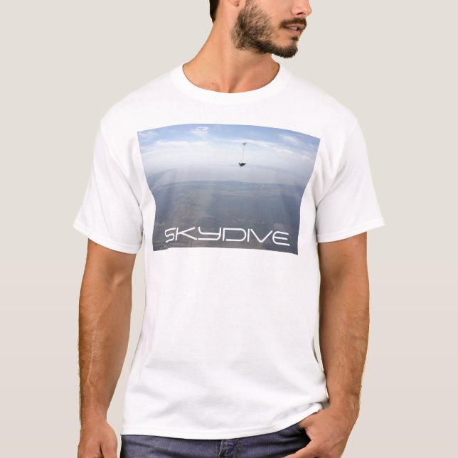 skydiving skydive fallskärmmoln tee shirt (Framsida)