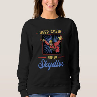 Skydiving Skydiver Retro Behålla Lugn Funny Gift T Shirt