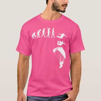 Skydiving Skydiving Evolution Funny Fallskärm T Shirt