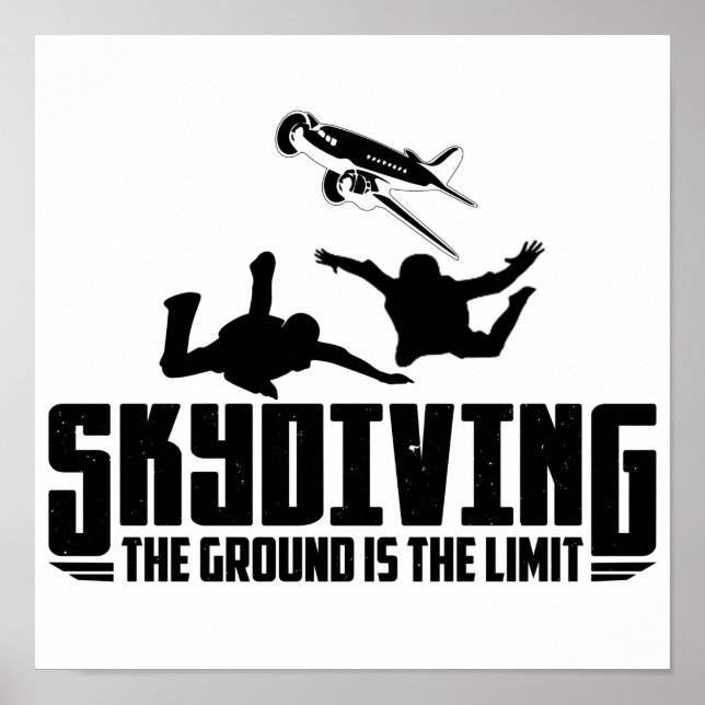 Skydiving | Skydiving Skydiver Gifts Poster (Framsidan)