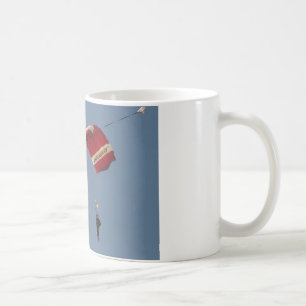 Skydiving, som den förbinder till att hålla en kaffemugg