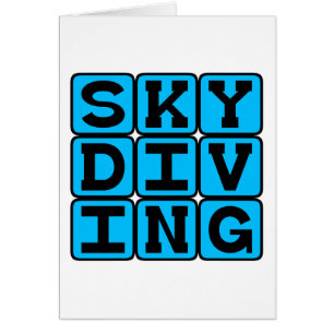 Skydiving, sport hälsningskort