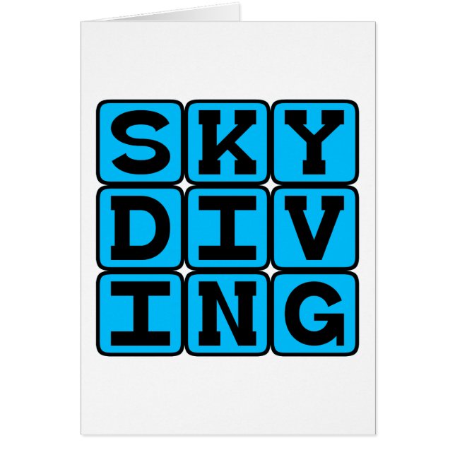 Skydiving, sport hälsningskort (Framsidan)