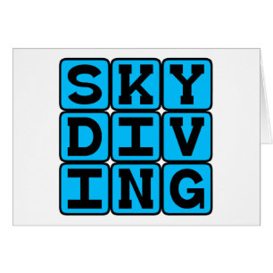 Skydiving, sport hälsningskort