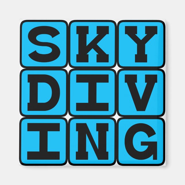 Skydiving, sport magnet (Framsidan)