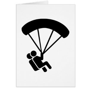 Skydiving tandemcykel hälsningskort