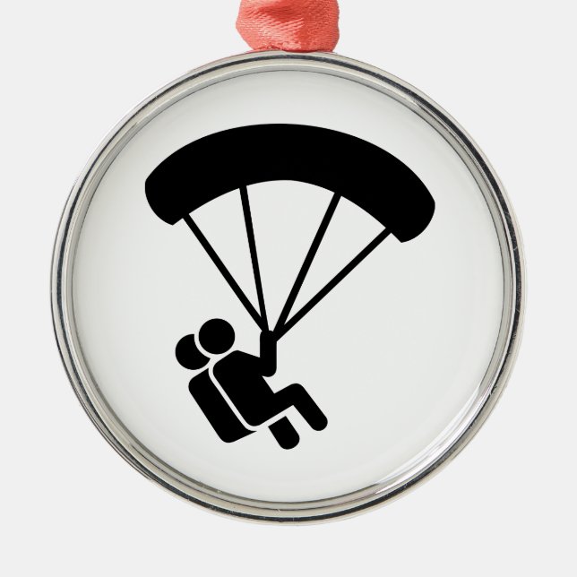 Skydiving tandemcykel julgransprydnad metall (Framsidan)