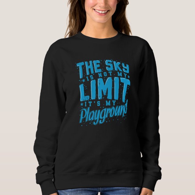 Skydiving The Sky is not my Limit Premium T Shirt (Framsida)