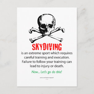 Skydiving Training Vykort