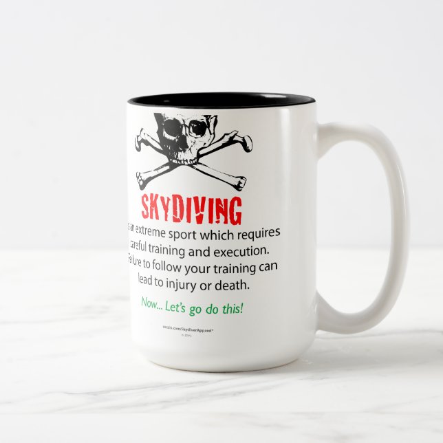 Skydiving utbildning Två-Tonad mugg (Höger)