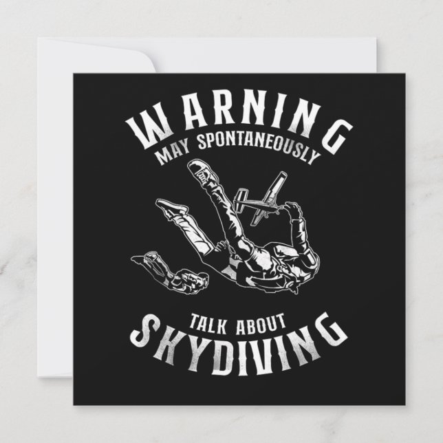 Skydiving Warning kan spontant börja prata  Inbjudningar (Framsida)