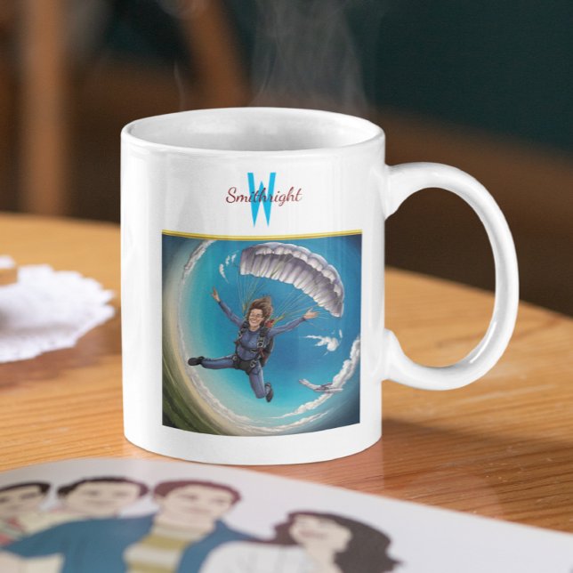 Skydykning över molnen kaffemugg (Skapare uppladdad)