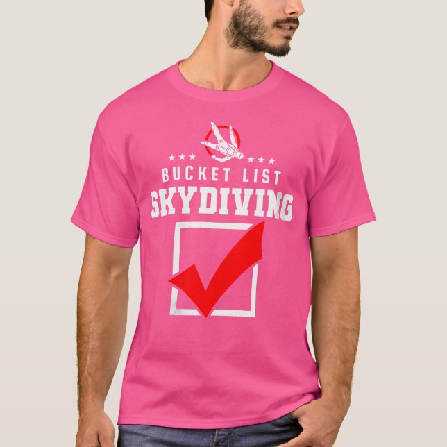 Skydyving för könsuppställning t shirt (Framsida)