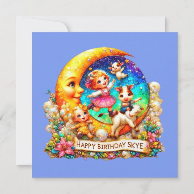 SKYE ~ Birthday Card ~ Nursery Rhymes ~ (Framsida)