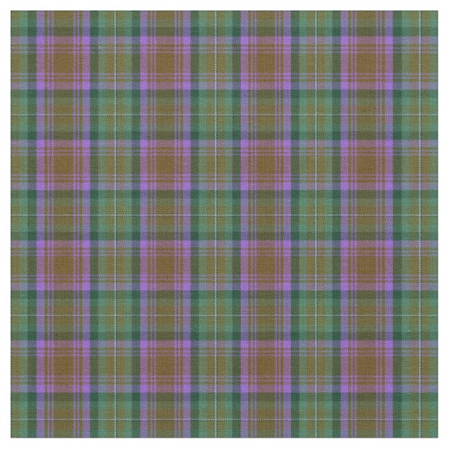 Skye Grönt Violet Earth Tartan Play Tyg (Närbild)