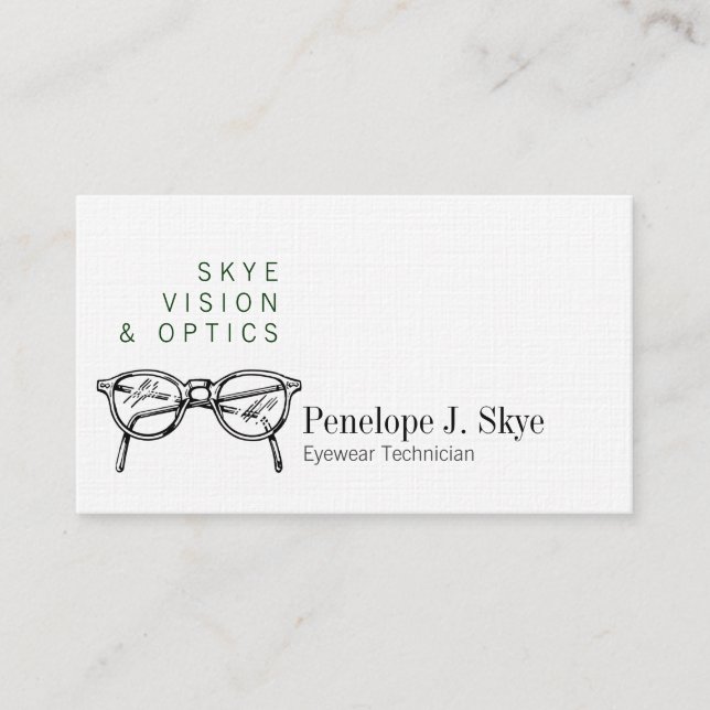 Skye Spectacles Glasögon Optisk Syn Visitkort (Framsida)
