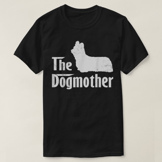 Skye Terrier Älskare presenterar Hund Mamma Mors d T Shirt (Design framsida)