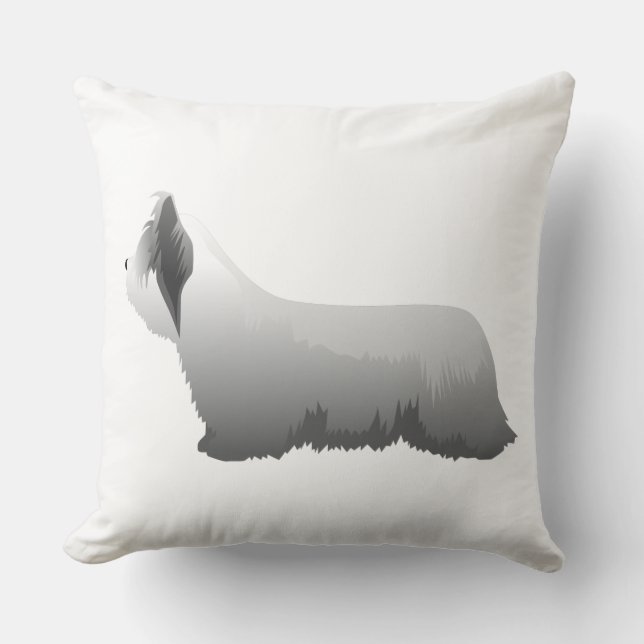 Skye Terrier Basic-ras - Redo att anpassa Kudde (Framsida)