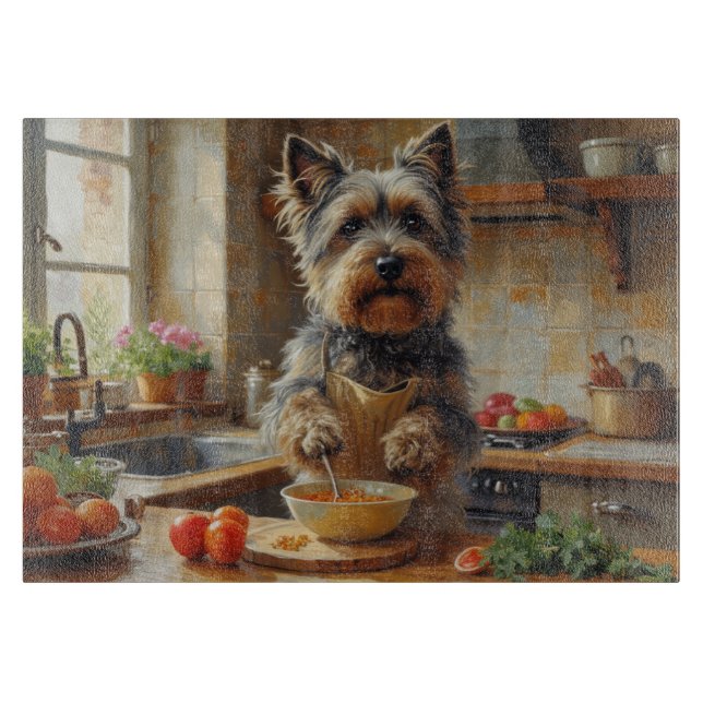 Skye Terrier Cooking in Kitchen (Framsidan)