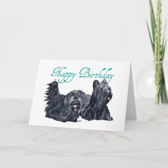 Skye Terrier Födelsedagskort Kort (Framsida)