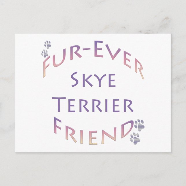 Skye Terrier Furever Friend Vykort (Framsida)