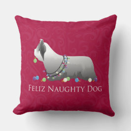 Skye Terrier God jul Design Kudde