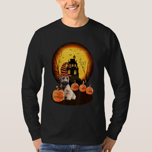 Skye Terrier Halloween For Kids Mom Dad Love Dog T Shirt (Framsida)