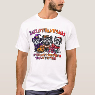 Skye Terrier Halloween Thanksgiving jul Classic T Shirt