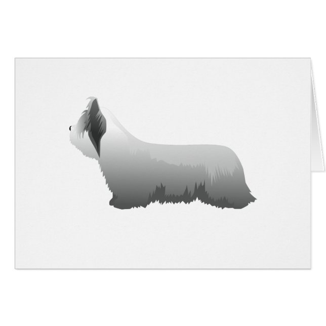 Skye Terrier Hund aveln - Redo att anpassa kort (Framsidan Horizontal)