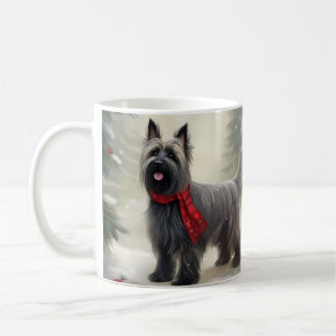 Skye Terrier Hund i Snö Jul Kaffemugg