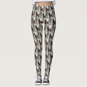 Skye Terrier Hund i Snö jul Leggings