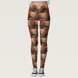 Skye Terrier Hund Jul Festlig Leggings