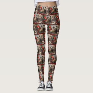 Skye Terrier Hund Jul Festlig Leggings