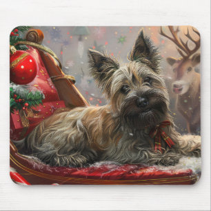 Skye Terrier Hund Jul Festlig Musmatta