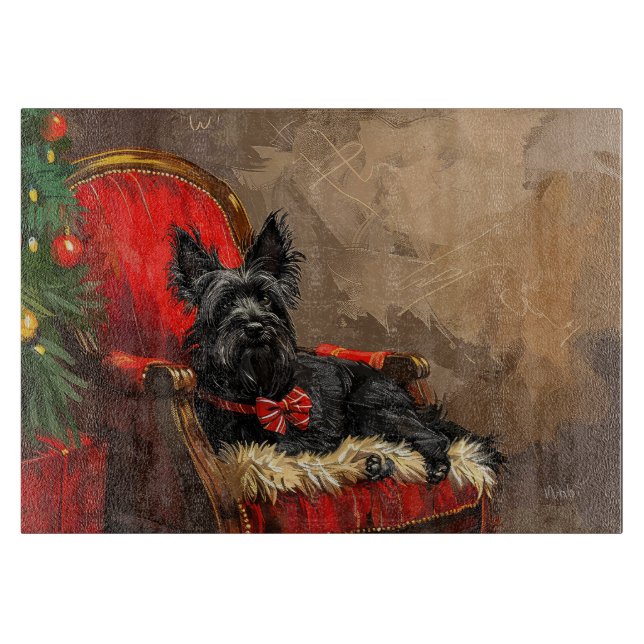 Skye Terrier Hund julafton (Framsidan)