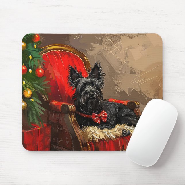 Skye Terrier Hund julafton Musmatta (Med mus)