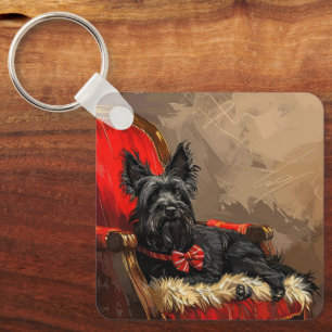 Skye Terrier Hund julafton Nyckelring