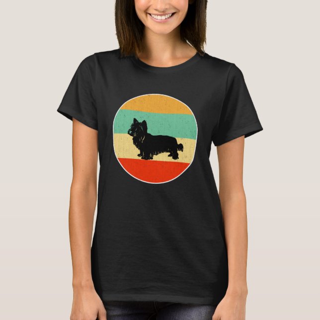 Skye Terrier Hund Morsa Hund Pappa Kärlek T Shirt (Framsida)