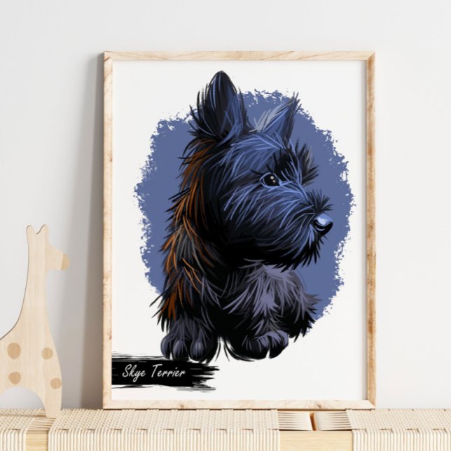 Skye Terrier Hund Porträtt | Pet Porträtt Poster (Skapare uppladdad)