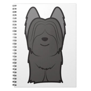 Skye Terrier Hund Tecknad Film Anteckningsbok