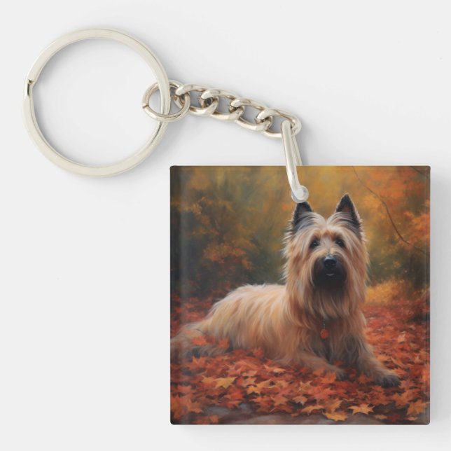 Skye Terrier i Höst löv Fall Inspire (Framsidan)