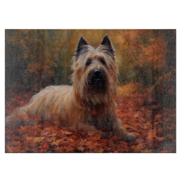 Skye Terrier i Höst löv Fall Inspire (Framsidan)