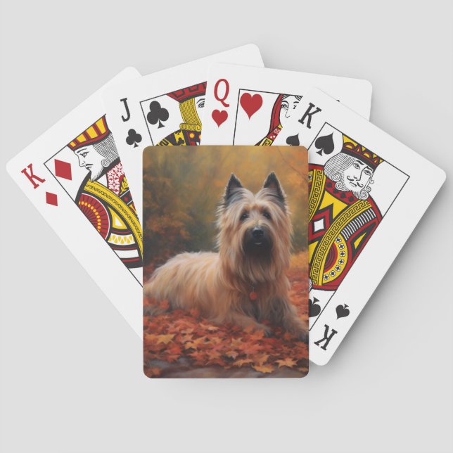 Skye Terrier i Höst löv Fall Inspire Casinokort (Baksidan)