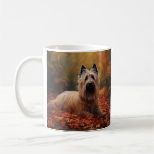 Skye Terrier i Höst löv Fall Inspire Kaffemugg