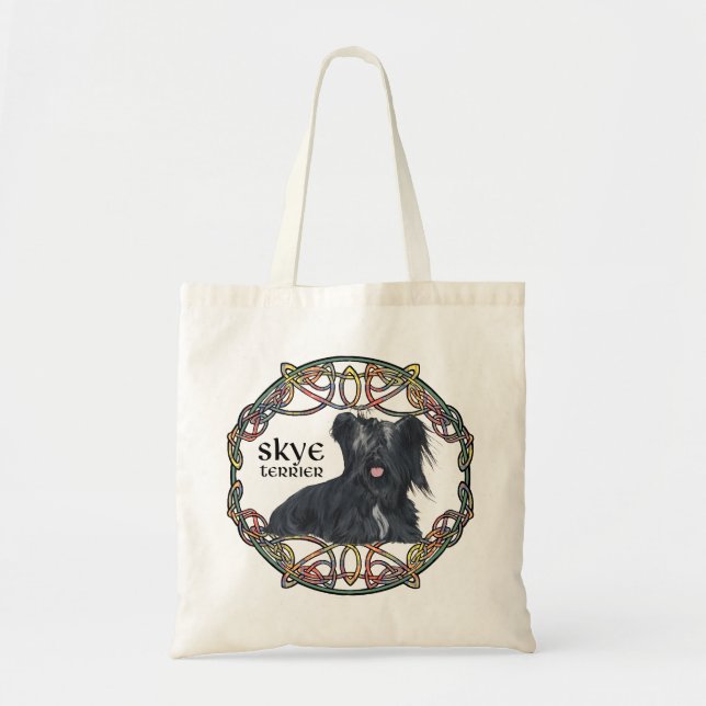 Skye Terrier i keltisk knutarbete - Buchanan Tarta Tygkasse (Framsidan)