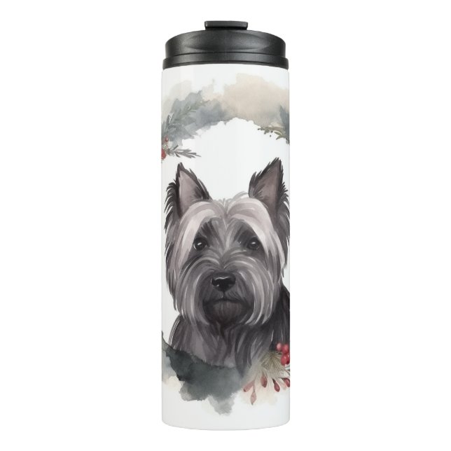 Skye Terrier-jul-andedräkt Festive Valp (Framsida)