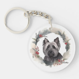 Skye Terrier-jul-andedräkt Festive Valp