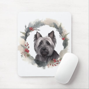 Skye Terrier-jul-andedräkt Festive Valp Musmatta